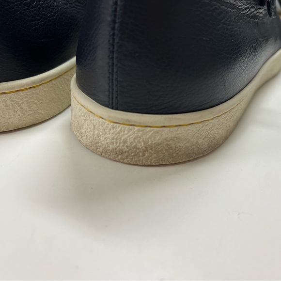 John Lobb Holme Buckle Blur Navy Leather Sneakers Size 8.5 Made in Italy - Picture 4 of 12